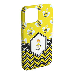 Buzzing Bee iPhone Case - Plastic - iPhone 15 Plus (Personalized)