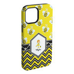 Buzzing Bee iPhone Case - Rubber Lined - iPhone 15 Pro Max (Personalized)