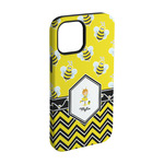 Buzzing Bee iPhone Case - Rubber Lined - iPhone 15 Pro (Personalized)