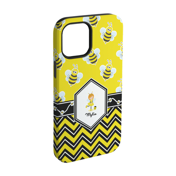 Custom Buzzing Bee iPhone Case - Rubber Lined - iPhone 15 (Personalized)