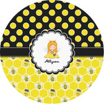 Honeycomb, Bees & Polka Dots Multipurpose Round Labels - 1" (Personalized)