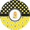 Honeycomb, Bees & Polka Dots 1" Multipurpose Round Labels - Single Sticker