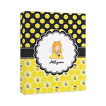 Honeycomb, Bees & Polka Dots Canvas Print - 11x14 (Personalized)