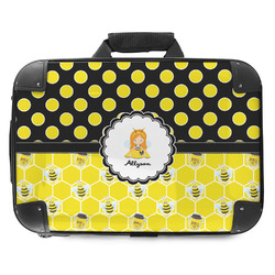 Honeycomb, Bees & Polka Dots Hard Shell Briefcase - 18" (Personalized)