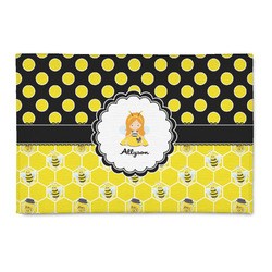 Honeycomb, Bees & Polka Dots 2' x 3' Indoor Area Rug (Personalized)