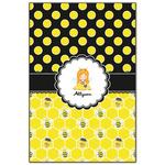 Honeycomb, Bees & Polka Dots Wood Print - 20x30 (Personalized)