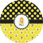 Honeycomb, Bees & Polka Dots Multipurpose Round Labels - 3" (Personalized)