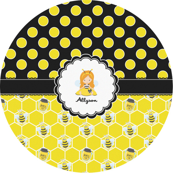 Custom Honeycomb, Bees & Polka Dots Multipurpose Round Labels - Custom Sized (Personalized)