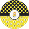 Honeycomb, Bees & Polka Dots 3" Multipurpose Round Labels - Single Sticker