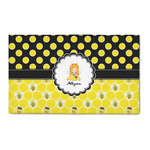 Honeycomb, Bees & Polka Dots 3' x 5' Patio Rug (Personalized)