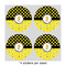 Honeycomb, Bees & Polka Dots 4" Multipurpose Round Labels - Sheet