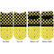 Honeycomb, Bees & Polka Dots Adult Ankle Socks - Double Pair - Front and Back - Apvl