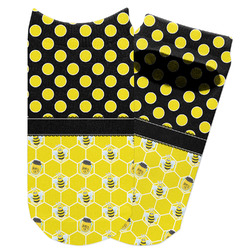 Honeycomb, Bees & Polka Dots Adult Ankle Socks