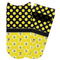 Honeycomb, Bees & Polka Dots Adult Ankle Socks - Single Pair - Front and Back