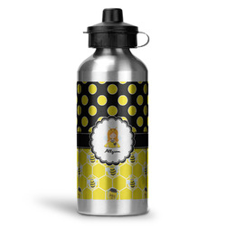 Honeycomb, Bees & Polka Dots Water Bottles - 20 oz - Aluminum (Personalized)