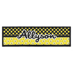 Honeycomb, Bees & Polka Dots Bar Mat - Large (Personalized)