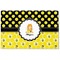 Honeycomb, Bees & Polka Dots Basket Weave Floor Mat