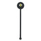 Honeycomb, Bees & Polka Dots Black Plastic 5.5" Stir Stick - Round - Single Stick