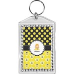 Honeycomb, Bees & Polka Dots Bling Keychain (Personalized)