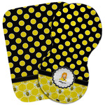 Honeycomb, Bees & Polka Dots Burp Cloth (Personalized)