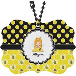 Honeycomb, Bees & Polka Dots Rear View Mirror Decor (Personalized)