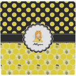 Honeycomb, Bees & Polka Dots Ceramic Tile Hot Pad (Personalized)