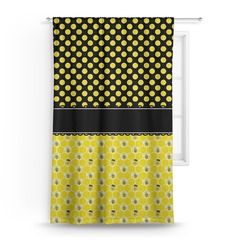 Honeycomb, Bees & Polka Dots Curtain - 50"x84" Panel