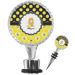 Honeycomb, Bees & Polka Dots Wine Bottle Stopper (Personalized)