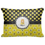 Honeycomb, Bees & Polka Dots Decorative Baby Pillowcase - 16"x12" (Personalized)