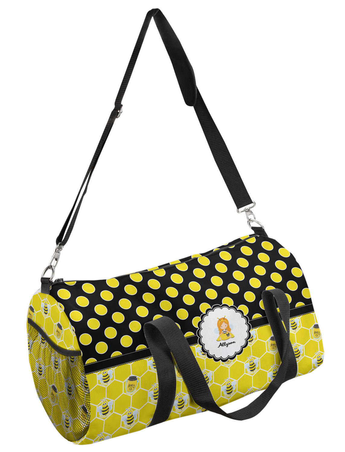 polka dot duffle bag