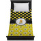 Honeycomb, Bees & Polka Dots Duvet Cover - Twin - On Bed - No Prop