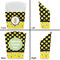 Honeycomb, Bees & Polka Dots French Fry Favor Box - Front & Back View