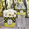 Honeycomb, Bees & Polka Dots French Fry Favor Box - w/ Water Bottle