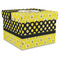 Honeycomb, Bees & Polka Dots Gift Boxes with Lid - Canvas Wrapped - XX-Large - Front/Main