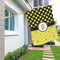 Honeycomb, Bees & Polka Dots House Flags - Double Sided - LIFESTYLE