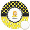 Honeycomb, Bees & Polka Dots Icing Circle - Large - Front