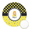 Honeycomb, Bees & Polka Dots Icing Circle - Medium - Front