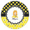 Honeycomb, Bees & Polka Dots Icing Circle - Small - Single