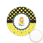 Honeycomb, Bees & Polka Dots Printed Cookie Topper - 1.25" (Personalized)