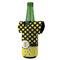 Honeycomb, Bees & Polka Dots Jersey Bottle Cooler - ANGLE (on bottle)