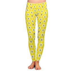 Honeycomb, Bees & Polka Dots Ladies Leggings - Large