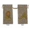 Honeycomb, Bees & Polka Dots Large Burlap Gift Bags - Front & Back