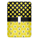 Honeycomb, Bees & Polka Dots Light Switch Cover (Single Toggle)