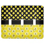 Honeycomb, Bees & Polka Dots Light Switch Cover (3 Toggle Plate)