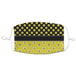 Honeycomb, Bees & Polka Dots Adult Cloth Face Mask - XLarge