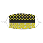 Honeycomb, Bees & Polka Dots Adult Cloth Face Mask