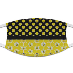 Honeycomb, Bees & Polka Dots Cloth Face Mask (T-Shirt Fabric)