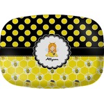 Honeycomb, Bees & Polka Dots Melamine Platter (Personalized)