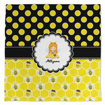 Honeycomb, Bees & Polka Dots Microfiber Dish Towel (Personalized)