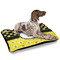 Honeycomb, Bees & Polka Dots Outdoor Dog Beds - Large - IN CONTEXT